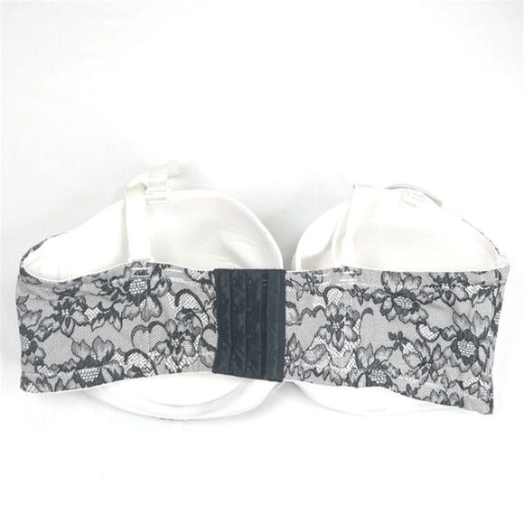 Torrid Black & White Lace Print Microfiber Push-Up Multi-Way Bra - Picture 5 of 7